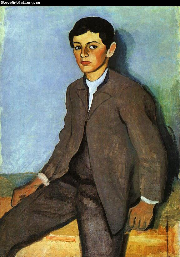 August Macke Farmboy from Tegernsee